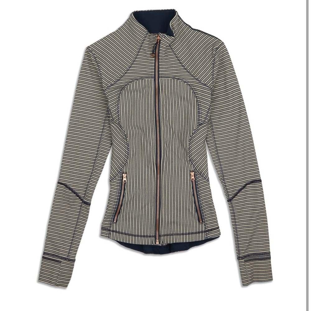 Lululemon Forme Jacket 4 - Navy stripe and rose gold